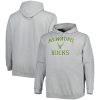 Milwaukee Bucks Eye - catching Heathered Gray Big & Tall Heart & Soul Pullover Hoodie