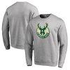 Milwaukee Bucks Heathered Elegant Gray Primary Logo Sweatshirt