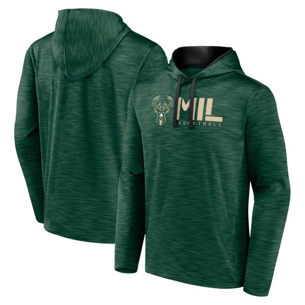 Milwaukee Bucks Hunter Green Head Start Pullover Hoodie Premium
