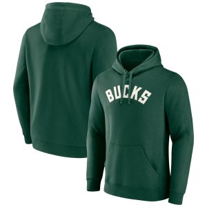 Milwaukee Bucks Hunter Green Wordmark Unique Pullover Hoodie