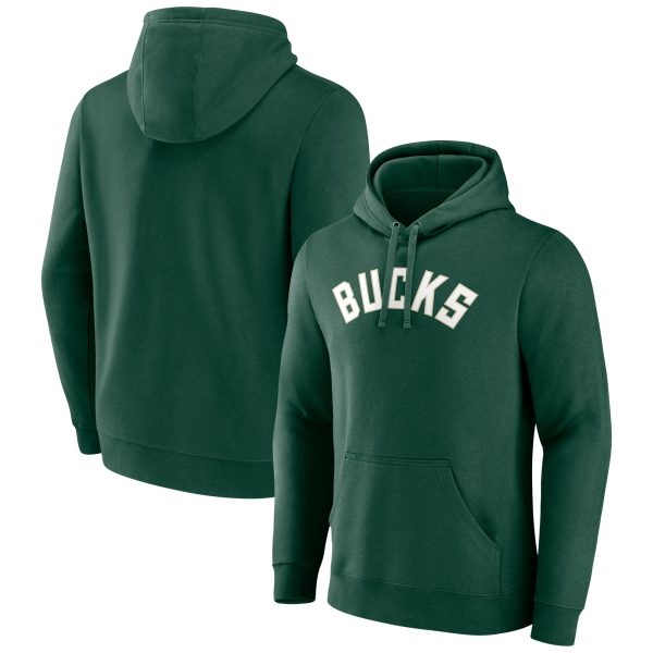 Milwaukee Bucks Hunter Green Wordmark Unique Pullover Hoodie