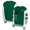 Milwaukee Bucks Elegant Youth Hunter Green Star Treatment Pullover Sweatshirt