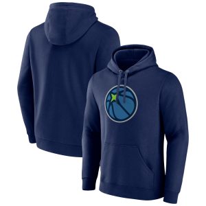 Minnesota Unique Timberwolves Navy Alternate Logo Pullover Hoodie