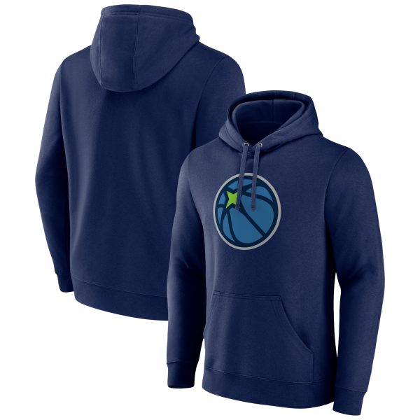 Minnesota Unique Timberwolves Navy Alternate Logo Pullover Hoodie