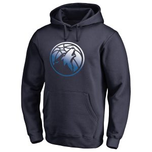 Minnesota Timberwolves Navy Gradient Logo Pullover Hoodie Eye - catching