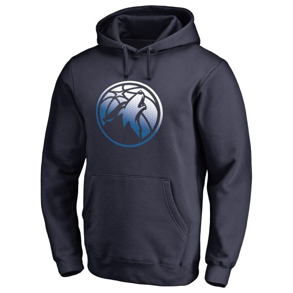 Minnesota Timberwolves Navy Gradient Logo Pullover Hoodie Eye - catching