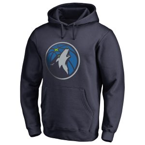 Minnesota Timberwolves Navy Primary Logo Pullover Eye - catching Hoodie