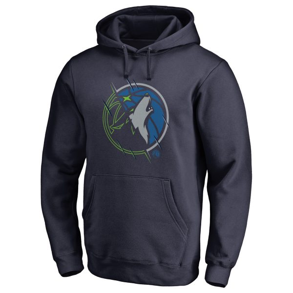 Minnesota Gorgeous Timberwolves Navy X Ray Pullover Hoodie