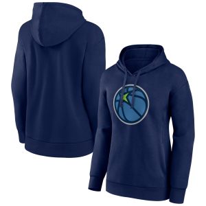 Minnesota Timberwolves Women's Navy Stylish Alternate Logo Pullover Hoodie