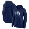 Minnesota Timberwolves Women's Navy Gradient Logo Elegant Pullover Hoodie