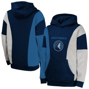 Minnesota Timberwolves Youth Navy Ace In the Hole Stylish Pullover Hoodie