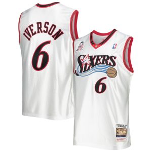 Mitchell & Ness Allen Iverson Eastern Conference White Hardwood Classics 2002 NBA All Star Game Authentic Fabulous Jersey