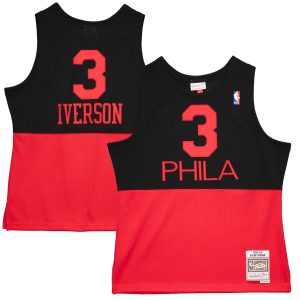 Mitchell & Ness Allen Iverson Philadelphia 76ers Black 2003/04 Hardwood Classics Reload 2.0 Swingman Gorgeous Jersey