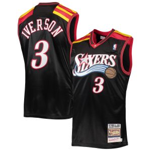 Mitchell & Ness Allen Iverson Philadelphia 76ers Black Fabulous 2006 Hardwood Classics Authentic Jersey