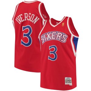 Mitchell & Ness Allen Iverson Chic Philadelphia 76ers Red 1996/97 Hardwood Classics Swingman Jersey