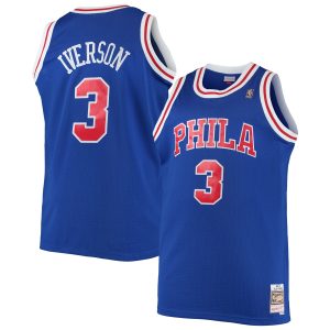 Mitchell & Ness Allen Iverson Philadelphia 76ers Royal 1996/97 Big & Premium Tall Hardwood Classics Swingman Jersey