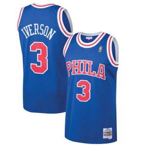 Mitchell & Ness Allen Iverson Philadelphia 76ers Gorgeous Royal 1996/97 Hardwood Classics Swingman Jersey