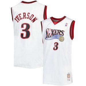 Mitchell & Ness Allen Iverson Elegant Philadelphia 76ers White Big & Tall Hardwood Classics 1996/97 Swingman Jersey