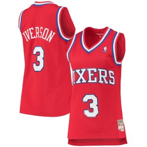 Mitchell & Ness Allen Iverson Philadelphia 76ers Women's Red 2002/03 Hardwood Classics Swingman Jersey Eye - catching