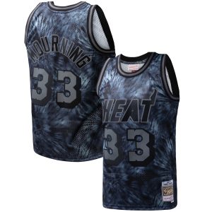 Mitchell & Ness Alonzo Mourning Miami Heat Black Hardwood Classics 1996/97 Tie Chic Dye Swingman Jersey