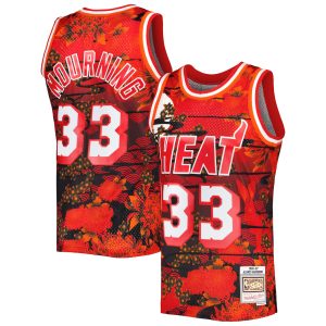 Mitchell & Ness Alonzo Mourning Miami Heat Red 1996/97 Hardwood Classics Lunar New Year Swingman Gorgeous Jersey