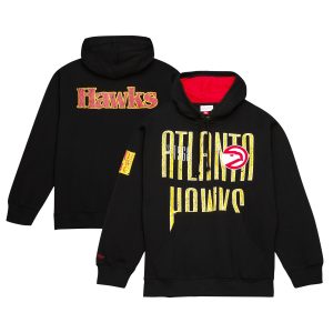 Mitchell & Ness Atlanta Hawks Black Hardwood Classics OG 2.0 Pullover Gorgeous Hoodie