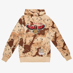 Mitchell & Ness Trendy Atlanta Hawks Camo Hardwood Classics Reflective Pullover Hoodie