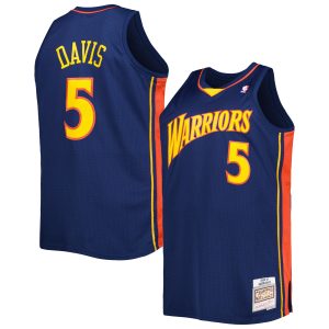 Mitchell & Ness Baron Davis Golden State Warriors Navy Big & Tall Hardwood Classics Premium 2006/07 Swingman Jersey