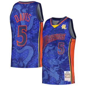 Mitchell & Ness Baron Davis Golden Chic State Warriors Royal 2006/07 Hardwood Classics Asian Heritage 6.0 Swingman Throwback Player Jersey