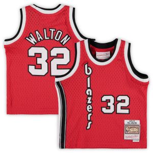 Mitchell & Ness Bill Walton Portland Trail Blazers Chic Infant Red 1976/77 Hardwood Classics Retired Player Jersey