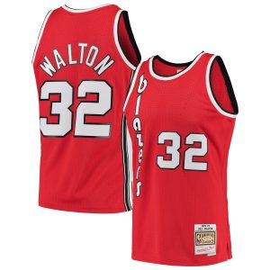 Mitchell & Ness Bill Walton Portland Trail Blazers Red 1976/77 Hardwood Classics Swingman Trendy Jersey