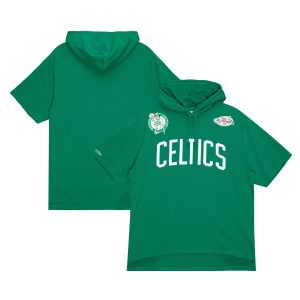 Mitchell & Ness Boston Celtics Unique Kelly Green Game Day Short Sleeve Pullover Hoodie