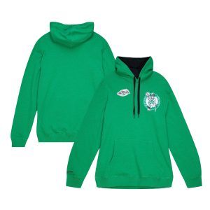 Mitchell & Ness Boston Celtics Unique Kelly Green Hardwood Classics Classic French Terry Pullover Hoodie