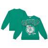 Mitchell & Ness Boston Celtics Kelly Green Hardwood Classics Fashion Fleece Trendy Pullover Sweatshirt