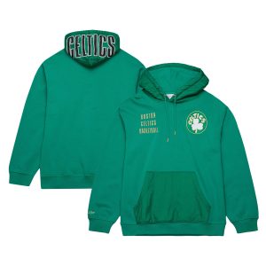 Mitchell & Ness Boston Celtics Kelly Green Team OG 2.0 Vintage Logo Fleece Pullover Unique Hoodie