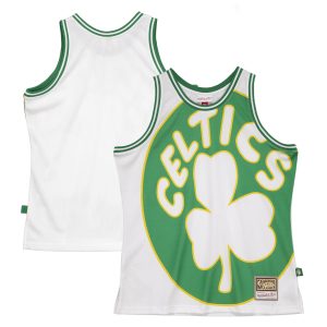 Mitchell & Fabulous Ness Boston Celtics White Hardwood Classics Blown Out Fashion Jersey