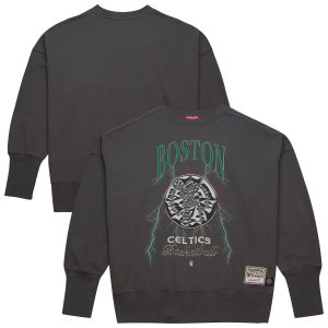 Mitchell & Ness Boston Celtics Women's Charcoal Fabulous Hardwood Classics Lightweight Pullover Sweatshirt
