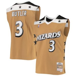 Mitchell & Ness Caron Butler Washington Wizards Gold 2007/08 Stylish Hardwood Classics Swingman Jersey