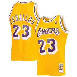 Mitchell & Ness Cedric Ceballos Los Eye - catching Angeles Lakers Gold 1994/95 Hardwood Classics Swingman Jersey