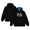 Mitchell & Ness Charlotte Hornets Black Chic Hardwood Classics Allover Print Pullover Hoodie