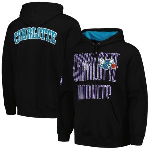 Mitchell & Ness Charlotte Hornets Black Hardwood Classics OG 2.0 Pullover Fabulous Hoodie