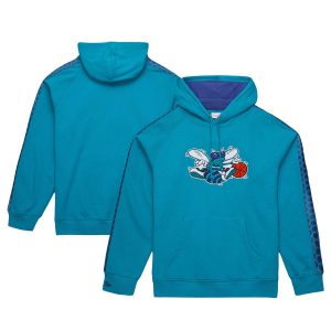 Mitchell & Ness Charlotte Hornets Teal Hardwood Classics Nights Raglan Pullover Fabulous Hoodie