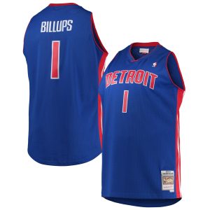 Mitchell Fabulous & Ness Chauncey Billups Detroit Pistons Blue 2003/04 Big & Tall Hardwood Classics Swingman Jersey