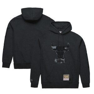 Mitchell & Ness Chicago Bulls Black Hardwood Classics Stylish Ghost Camo Pullover Hoodie