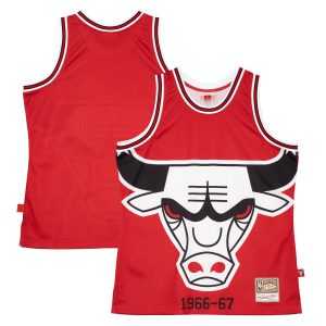 Mitchell & Ness Chicago Bulls Red Hardwood Classics Blown Eye - catching Out Fashion Jersey