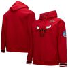Mitchell & Ness Chicago Bulls Red Hardwood Classics Chainstitch Vintage Fabulous Heavyweight Pullover Hoodie