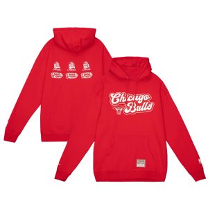 Mitchell & Ness Chicago Bulls Red Hardwood Classics Cherry Bomb Tri Premium Blend Pullover Hoodie