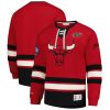 Mitchell & Ness Chicago Bulls Red Hardwood Chic Classics Heritage Lace Up Pullover Sweatshirt
