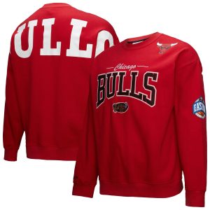 Mitchell & Ness Chicago Chic Bulls Red Hardwood Classics There & Back 2.0 Vintage Pullover Sweatshirt