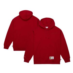 Mitchell & Stylish Ness Chicago Bulls Red Hardwood Classics Tonal Pullover Hoodie